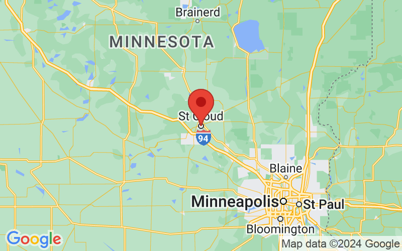 Map of St. Cloud, Minnesota